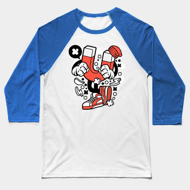 Lodestone Cartoon Style Baseball T-Shirt by p308nx